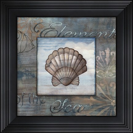Framed Elements of the Sea II Print