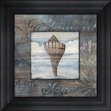 Framed Elements of the Sea III Print