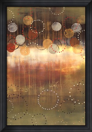 Framed Circles in Green Print