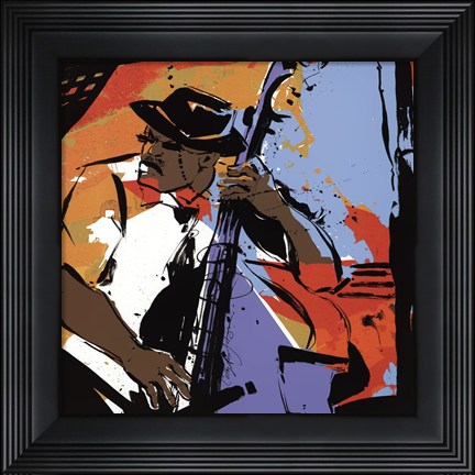 Framed Jazz Man - mini Print