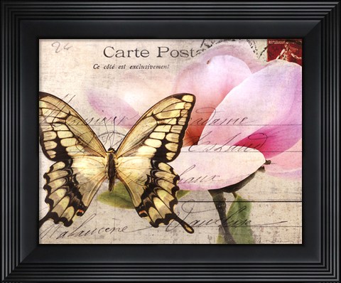 Framed Carte Postale Magnolia I Print
