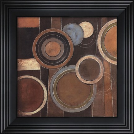 Framed Abstract Circles I Print