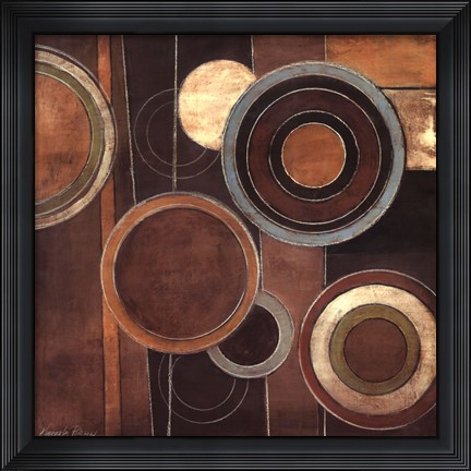 Framed Abstract Circles II Print