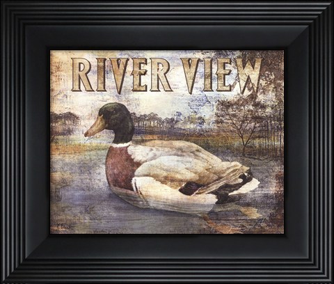 Framed Duck Sign I - petite Print
