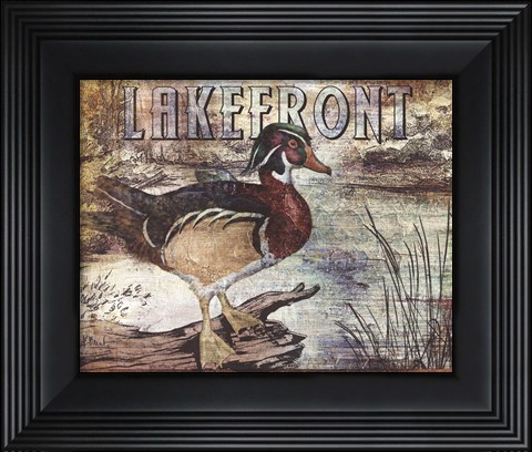 Framed Duck Sign II - petite Print