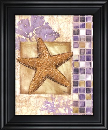 Framed Mosaic Shell Collage II - mini Print
