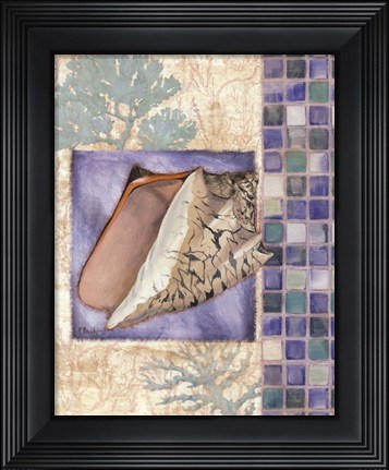 Framed Mosaic Shell Collage III - mini Print