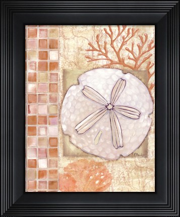 Framed Mosaic Shell Collage IV - mini Print