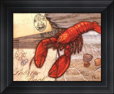 Framed Fresh Catch Lobster Print