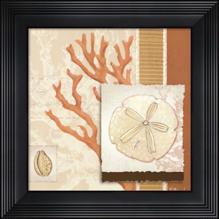 Framed Aquarius Coral Sq III Print