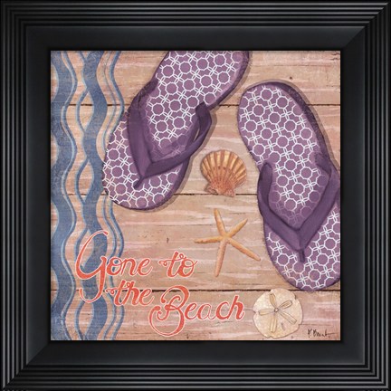 Framed Hit the Beach I Print