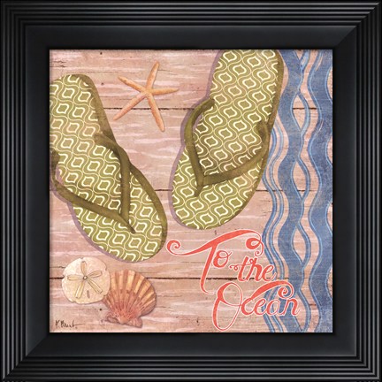 Framed Hit the Beach IV Print