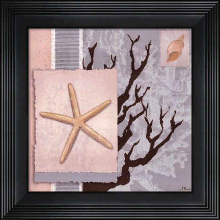 Framed Aquarius Blue Sq III Print