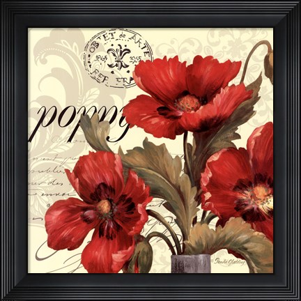 Framed Red &amp; White I Print