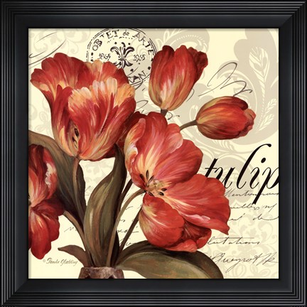Framed Red &amp; White II Print