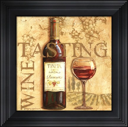 Framed Wine Tasting Square Print