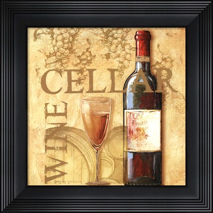 Framed Wine Cellar Square Print