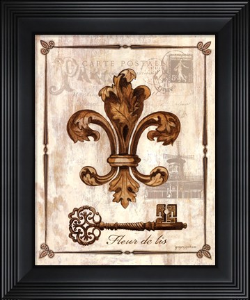 Framed Fleur de Lis Print