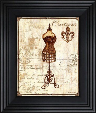 Framed Paris Dress Form - mini Print