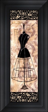Framed Dress Form Panel II - mini Print