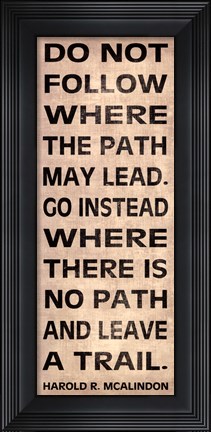 Framed Leave a Trail Print
