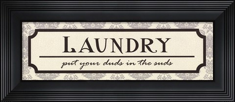 Framed Laundry Suds - mini Print