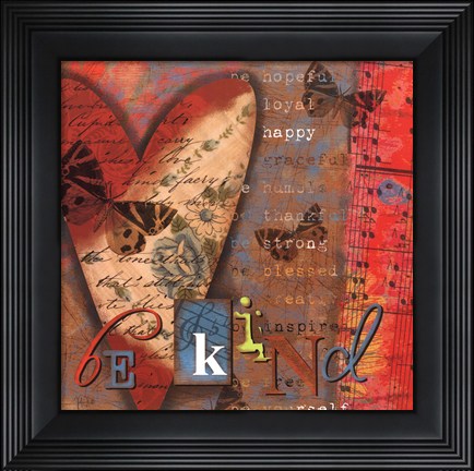 Framed Just Be Kind Print