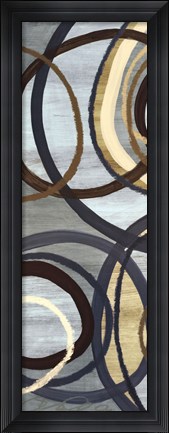 Framed Tuesday Blue Panel I Print