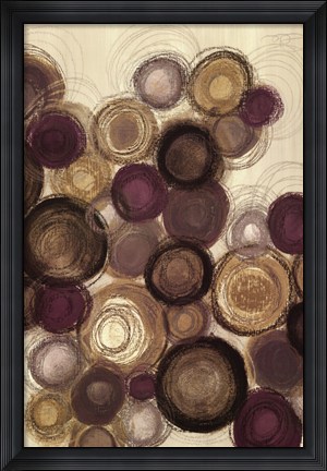 Framed Purple Whimsy I Print