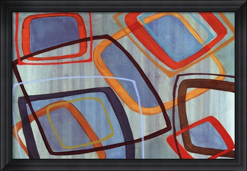 Framed Bright Geometrics I Print