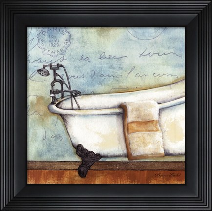 Framed Relax Bath Print