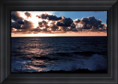 Framed Depoe Bay Sunset I Print