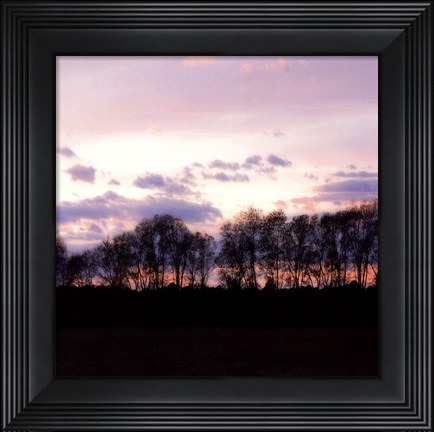 Framed Winter Sunset Square I Print