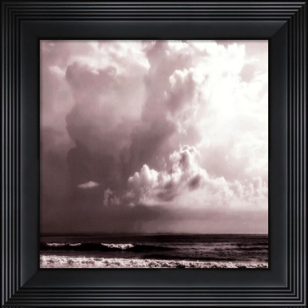 Framed Ocean Storm I Sq. BW Print
