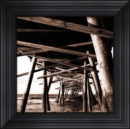 Framed Atlantic Pier Sq. I Print