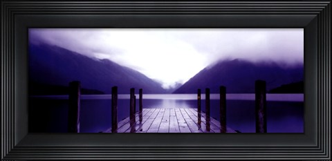 Framed Serene Dock I Print