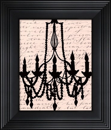 Framed Chandelier Calligraphy I - mini Print