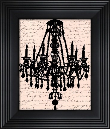 Framed Chandelier Calligraphy II - mini Print