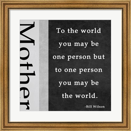 Framed One Person - Mother Print