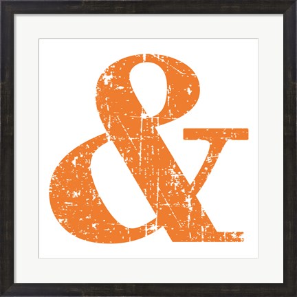 Framed Orange Ampersand Print