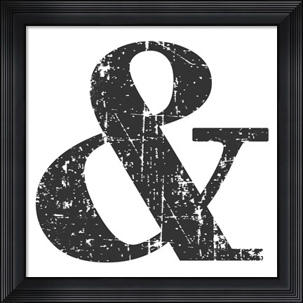 Framed Black Ampersand Print