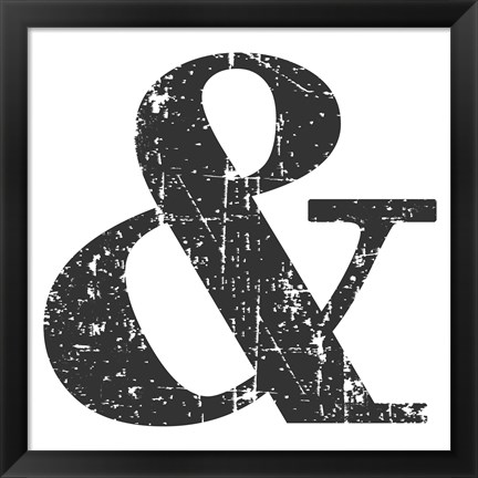 Framed Black Ampersand Print