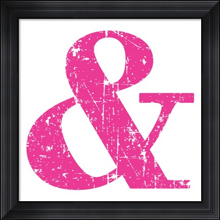Framed Pink Ampersand Print