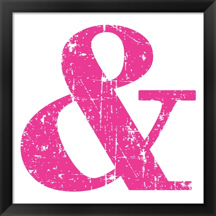 Framed Pink Ampersand Print