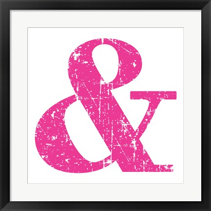 Framed Pink Ampersand Print