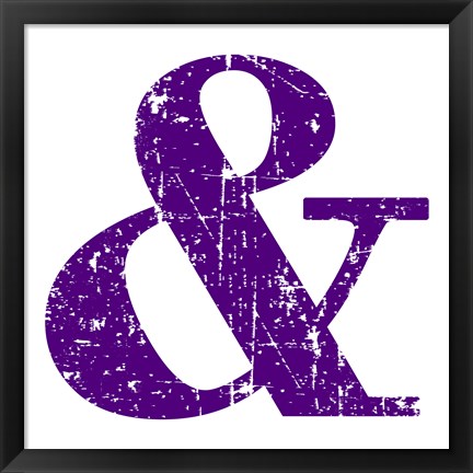 Framed Purple Ampersand Print