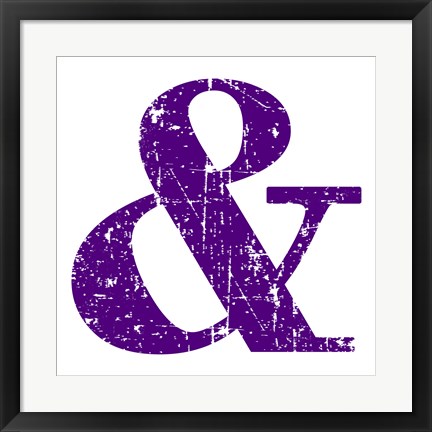 Framed Purple Ampersand Print