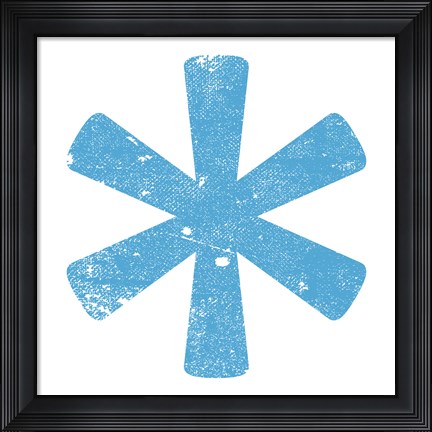 Framed Blue Asterisk Print