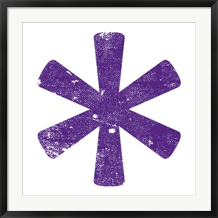 Framed Purple Asterisk Print