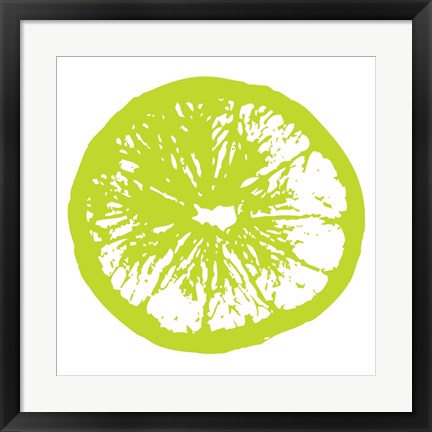 Framed Lime Orange Slice Print